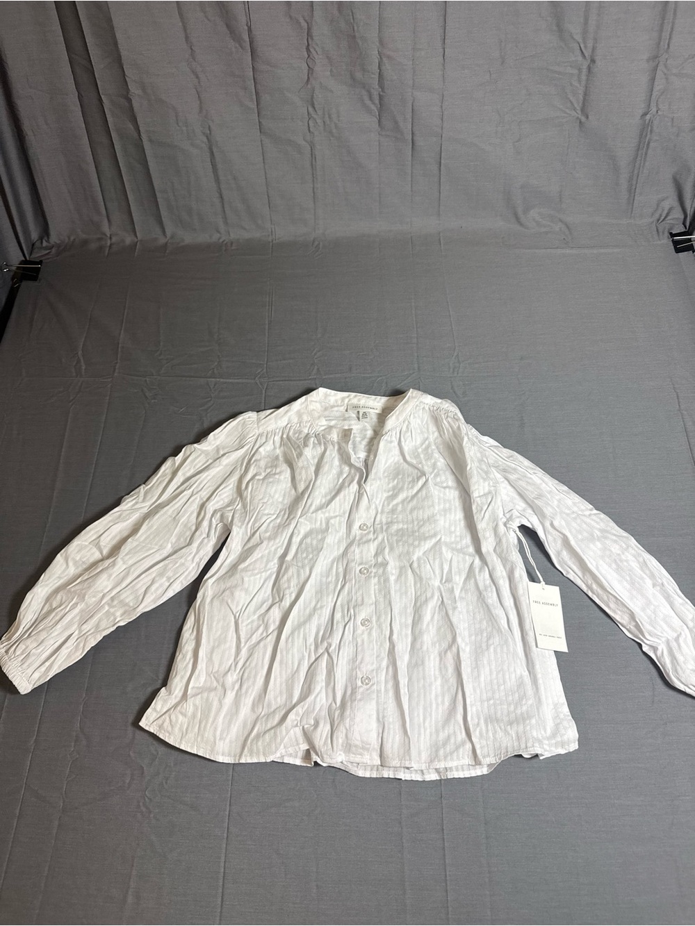 White Long-Sleeve Button Front Men’s Shirt